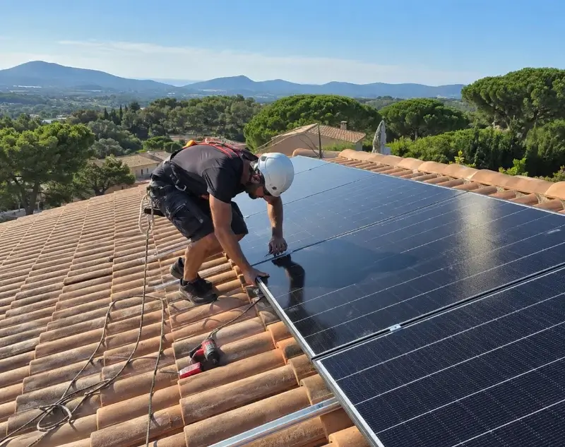 Installateur panneaux solaires Villechenève — pose photovoltaïque sur toiture