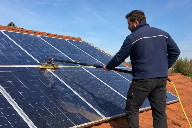 Nettoyage et entretien de panneaux solaires à Villechenève